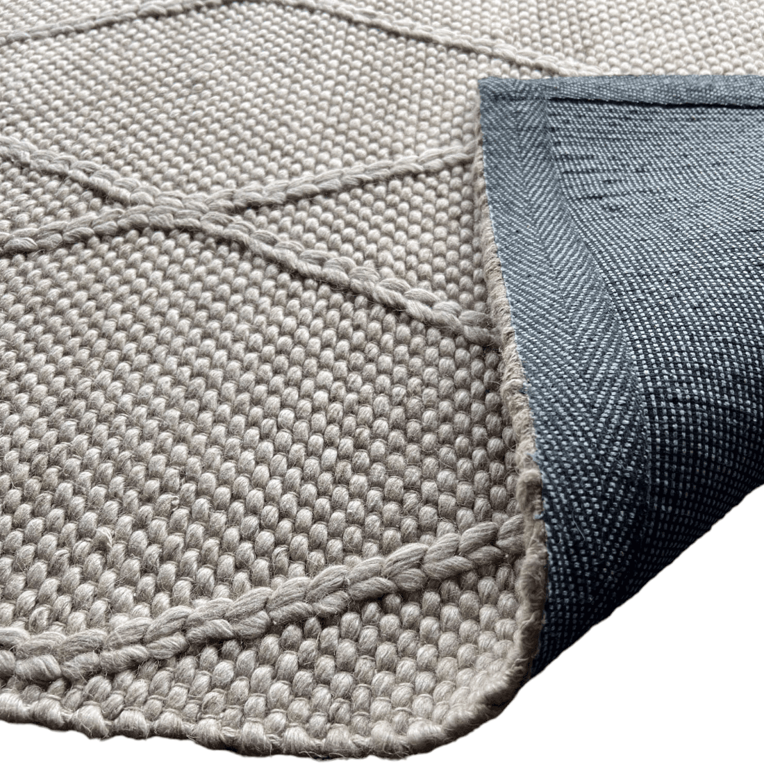 Athena | Diamond Wool Rug Beige - Mirra Interiors
