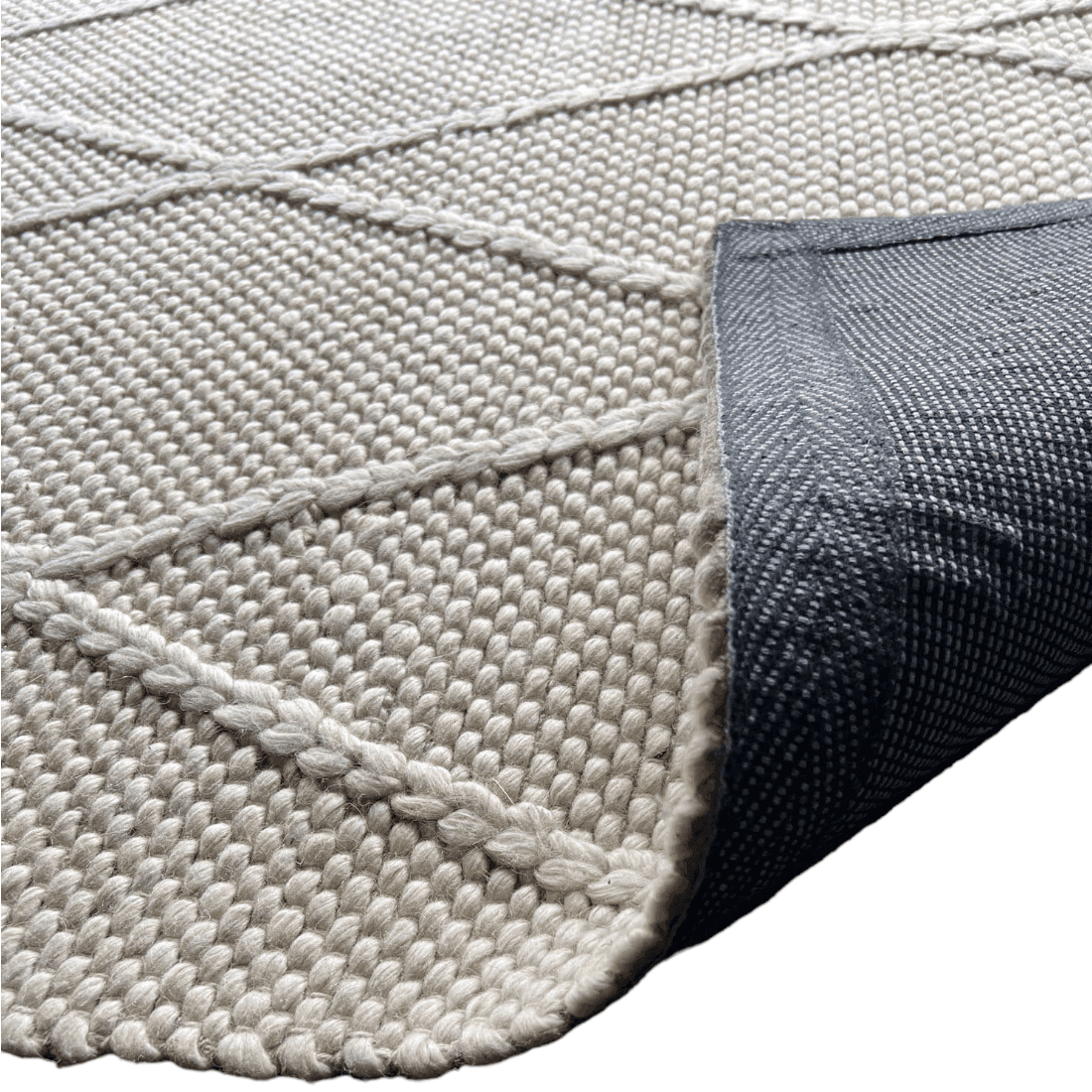 Athena | Diamond Wool Rug Cream - Mirra Interiors