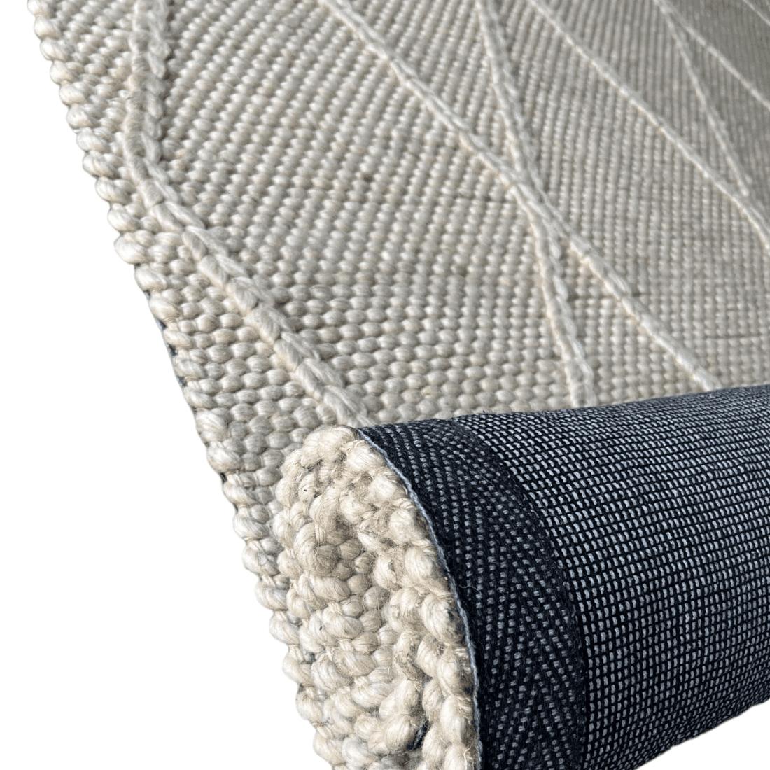 Athena | Diamond Wool Rug Cream - Mirra Interiors