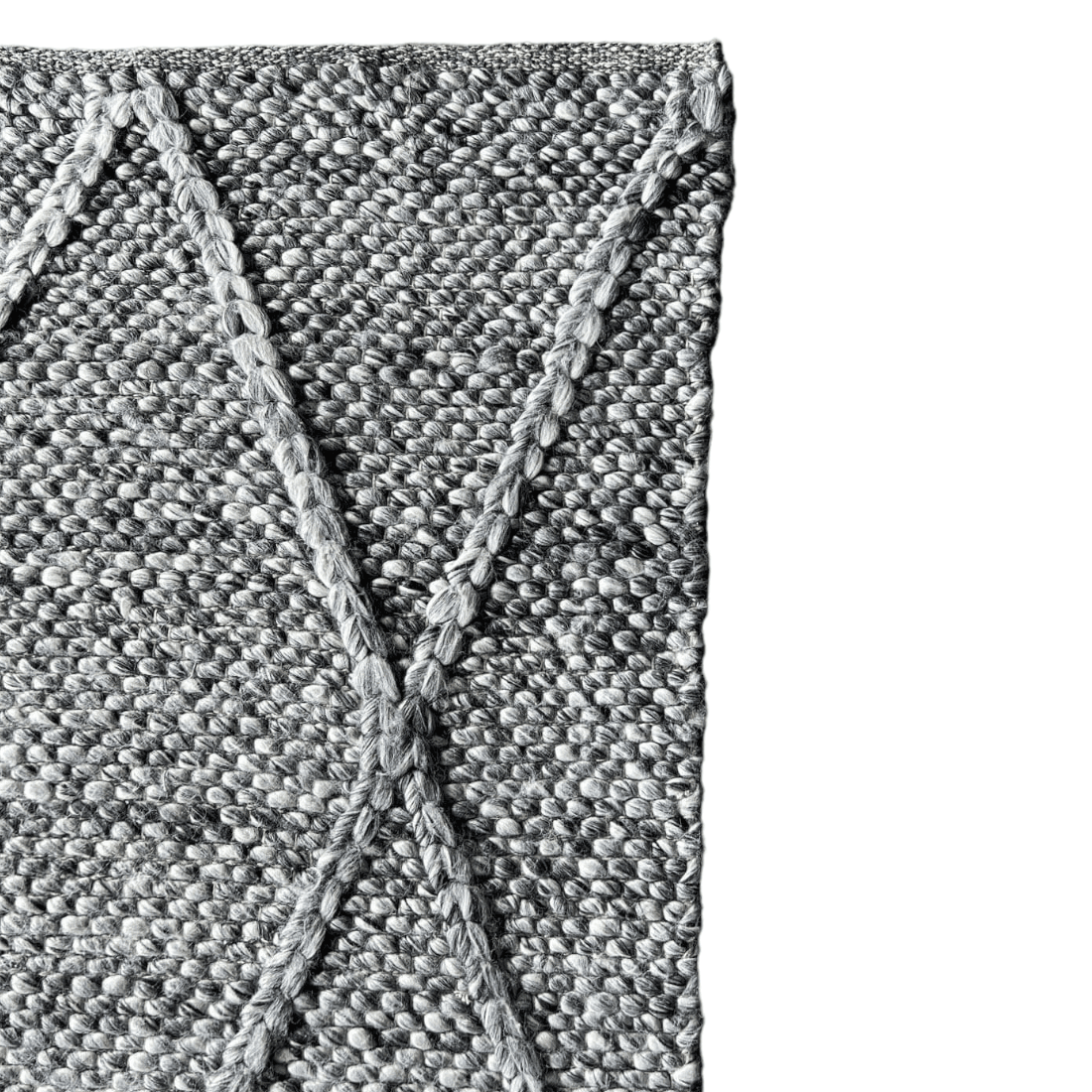 Athena | Diamond Wool Rug Dark Grey - Mirra Interiors