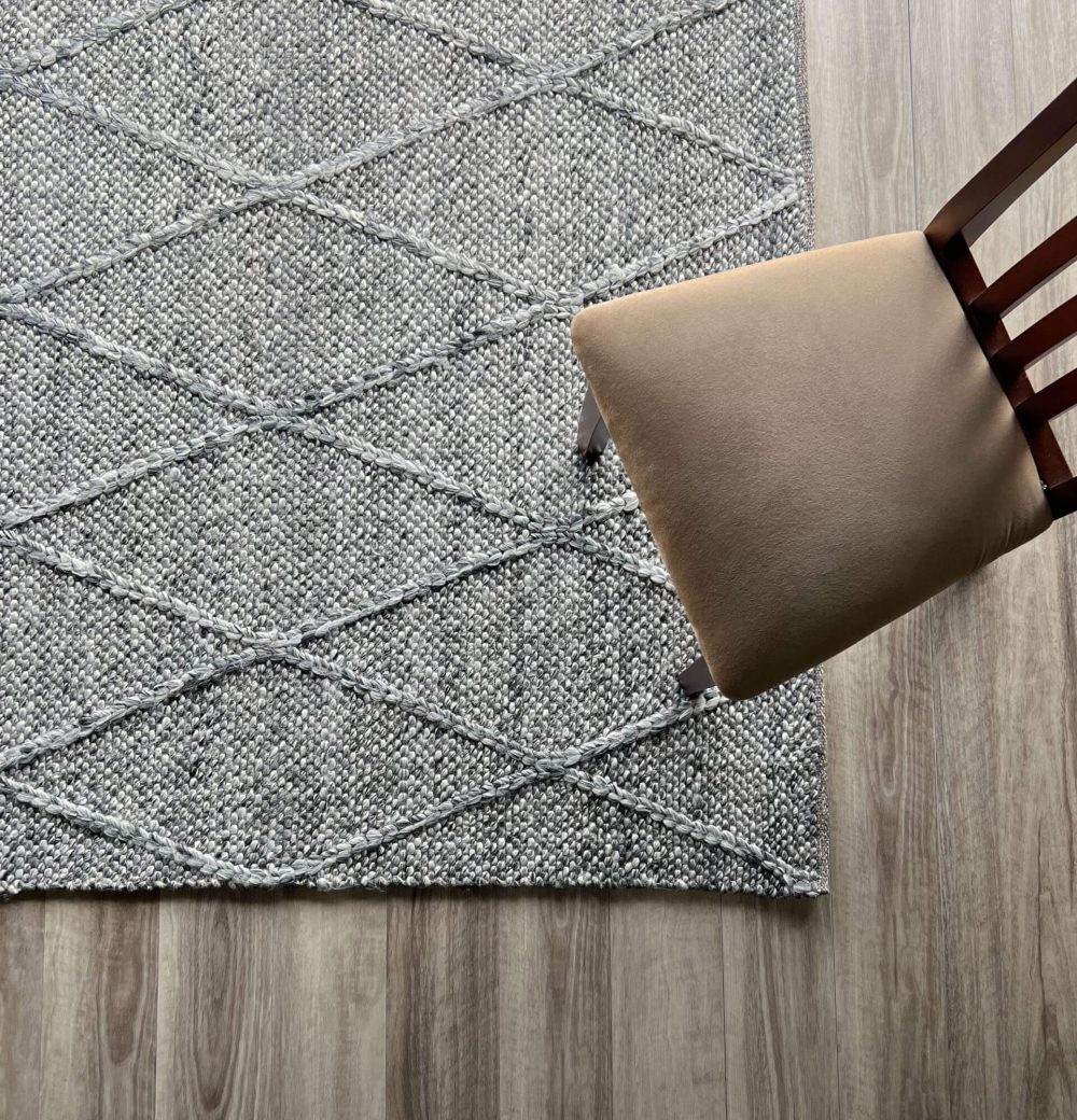 Athena | Diamond Wool Rug Dark Grey - Mirra Interiors