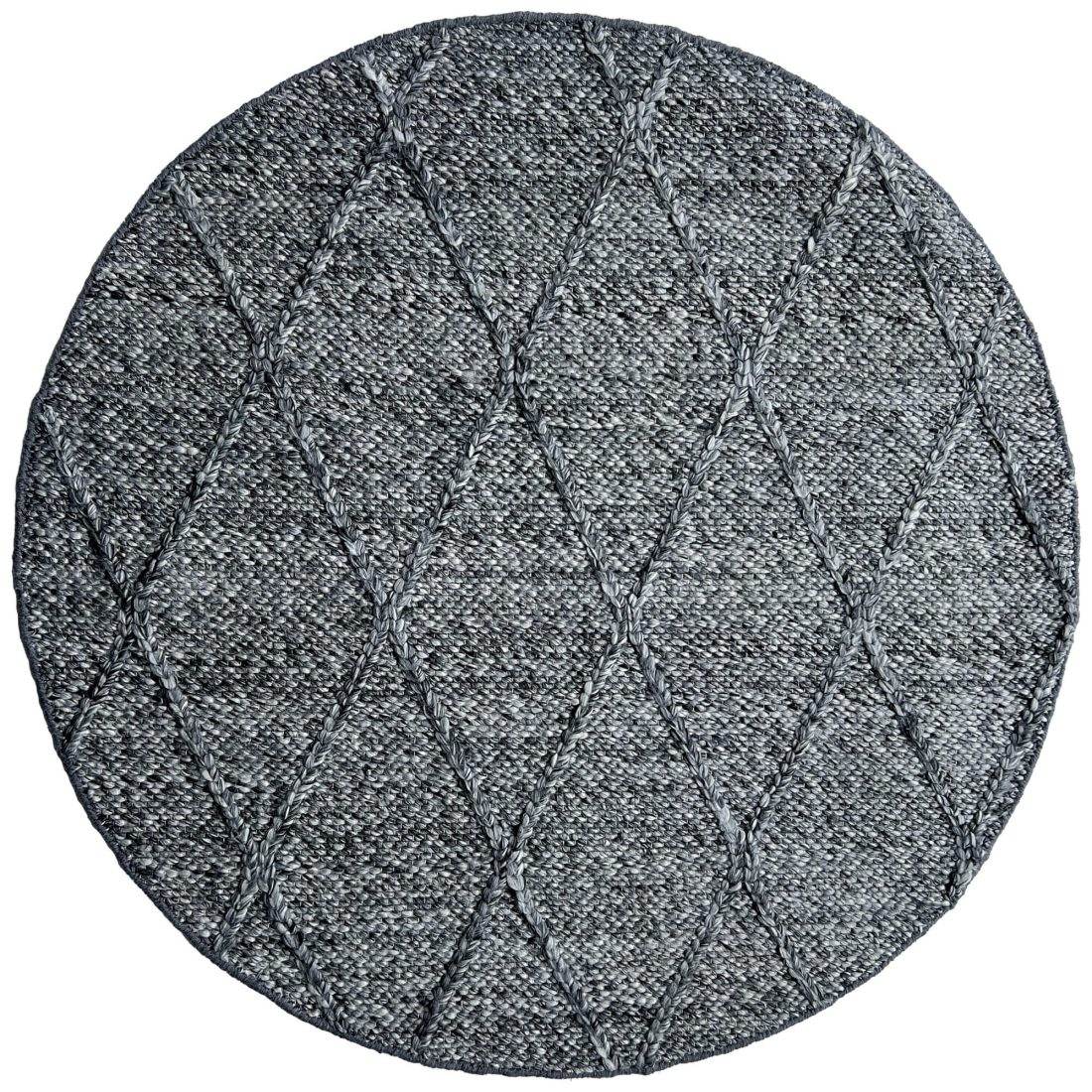 Athena | Diamond Wool Rug Dark Grey - Mirra Interiors