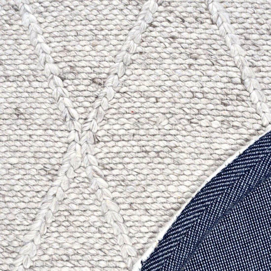 Athena | Diamond Wool Rug Light Beige - Mirra Interiors
