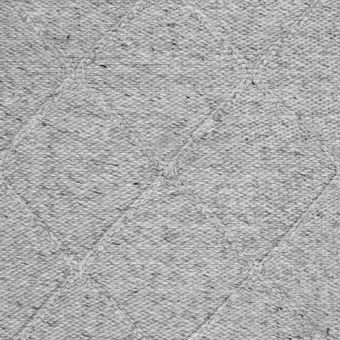 Athena | Diamond Wool Rug Light Grey - Mirra Interiors