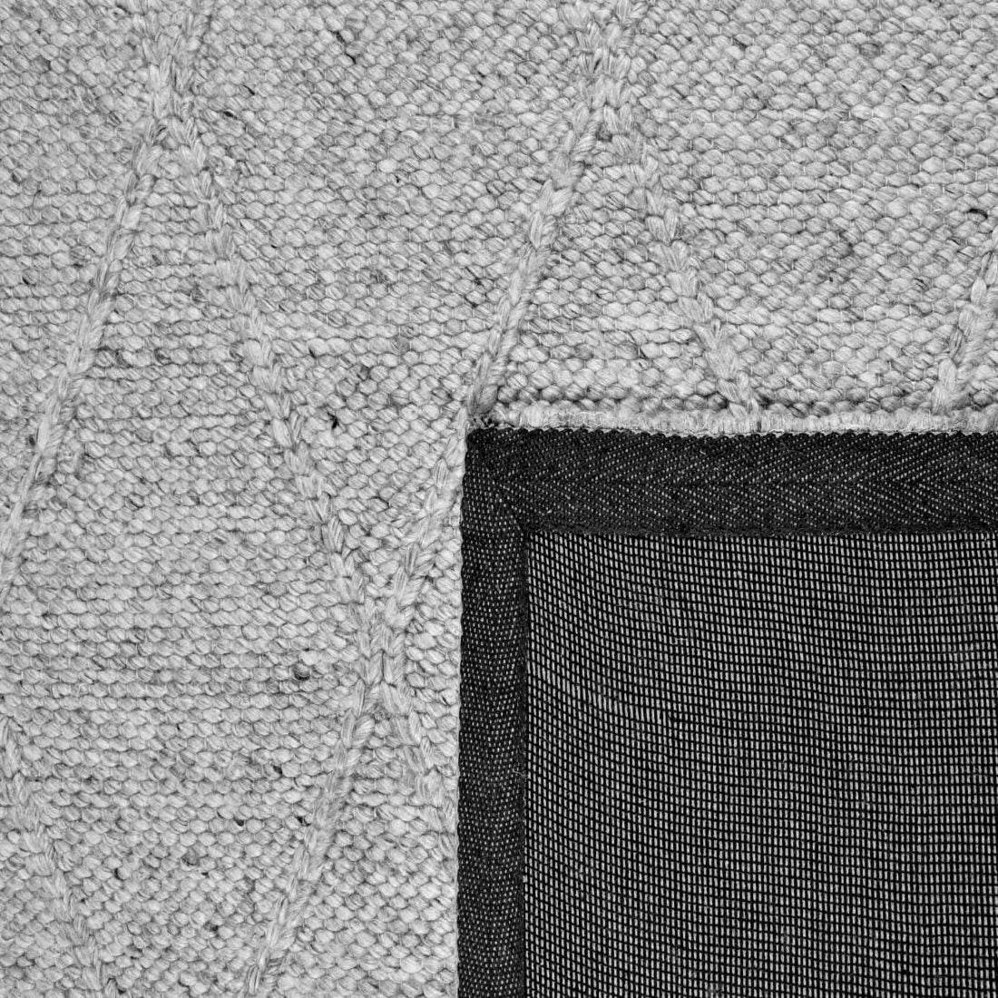 Athena | Diamond Wool Rug Light Grey - Mirra Interiors
