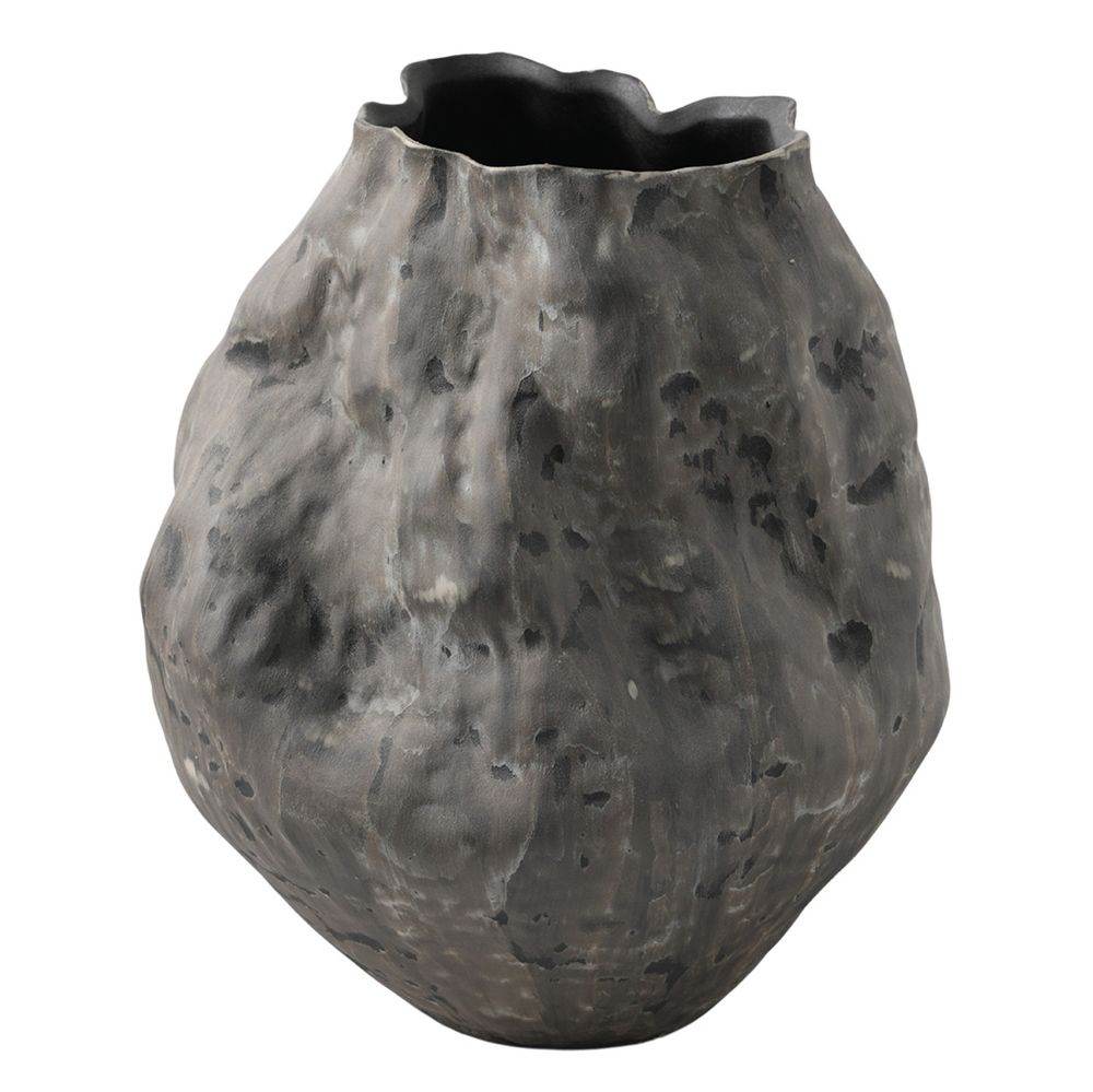 Lunette | Porcelain Vase - Charcoal - Mirra Interiors