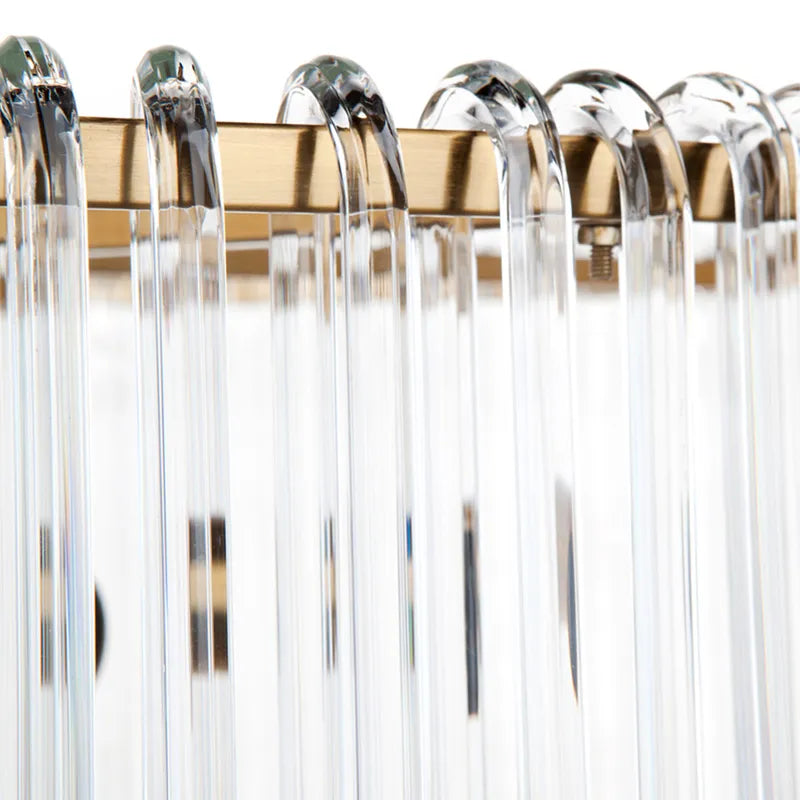 Zella | Glass Rod Floor Lamp - Brass
