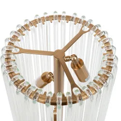 Zella | Glass Rod Floor Lamp - Brass