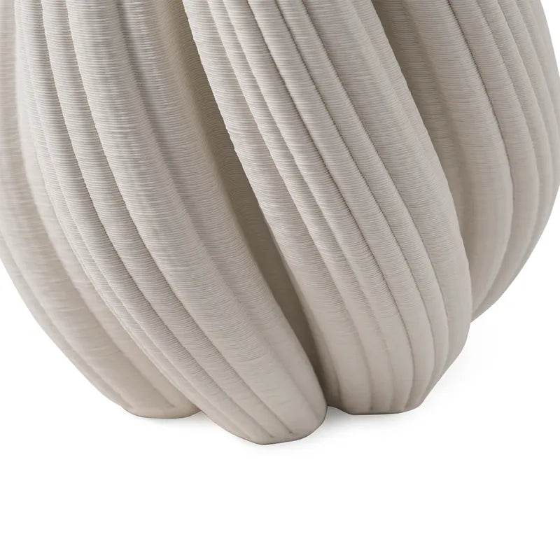 Giselle | Porcelain Twist Vase White (Medium) - Mirra Interiors
