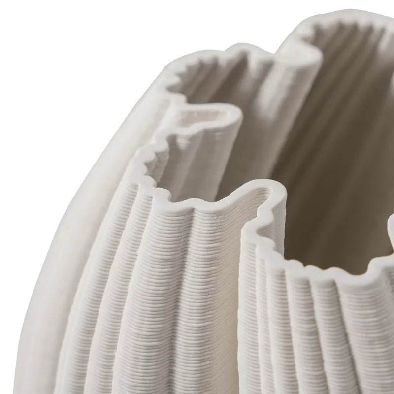 Giselle | Porcelain Twist Vase White (Medium) - Mirra Interiors