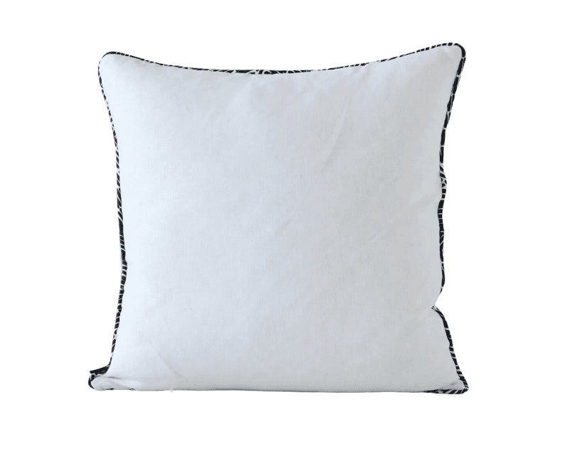 Maze | Self-Piped Linen Cushion Charcoal - Mirra Interiors