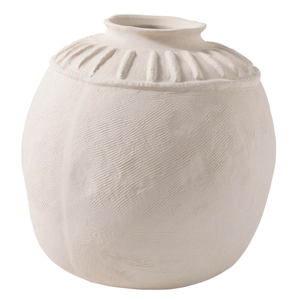 Lina | Porcelain Vase - Ivory White (Medium) - Mirra Interiors