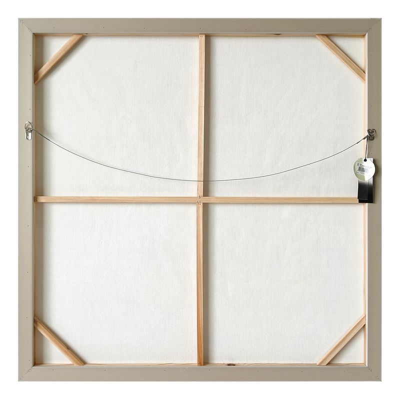 White Linen | Enhanced Canvas Print - Natural Frame