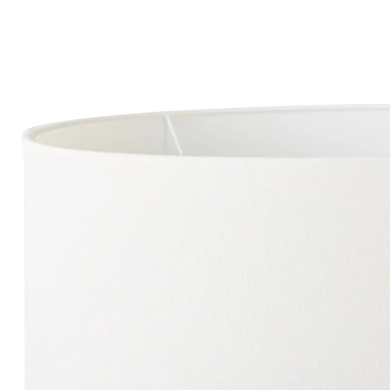 White lamp shade close up on a white background