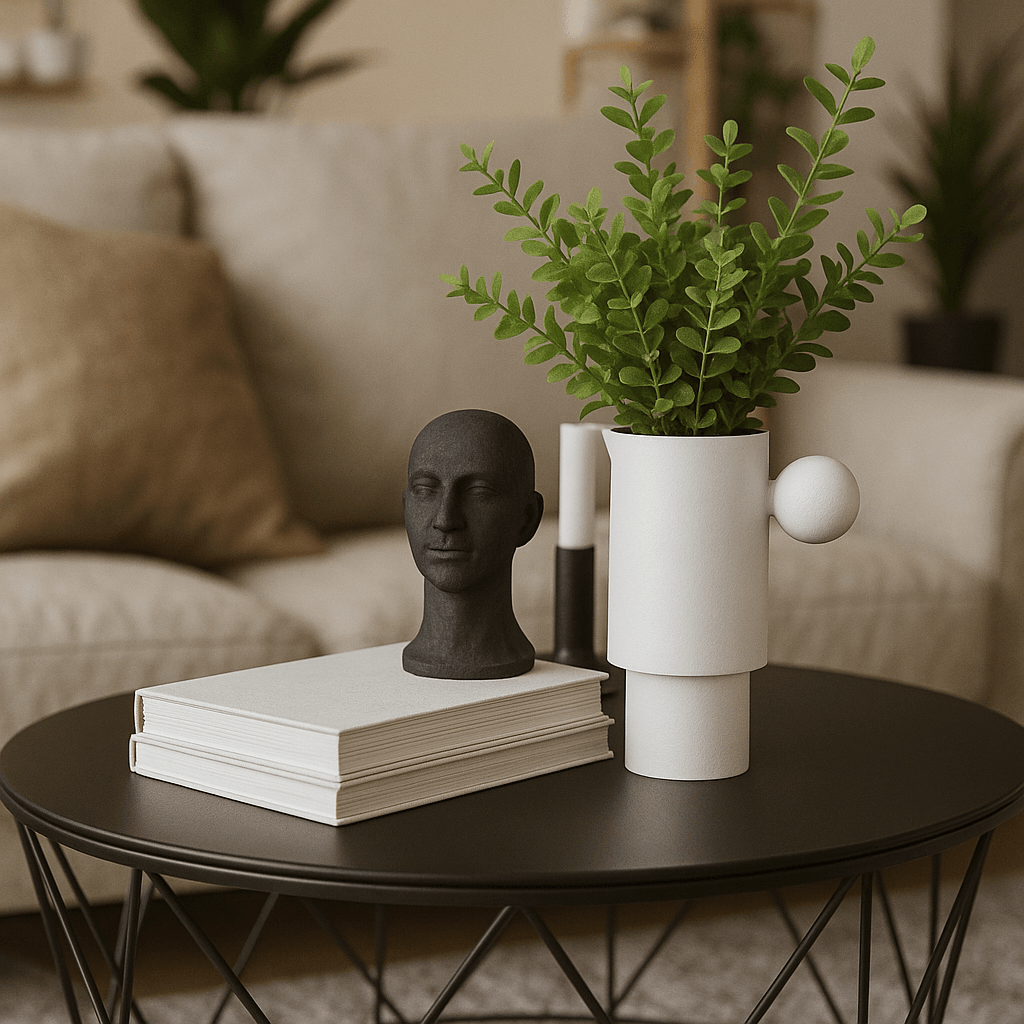 Aline | Metal Pitcher Vase - White - Mirra Interiors