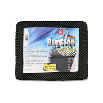 RugStop | Non-Slip PVC Rug Underlay For Hard Flooring - Black