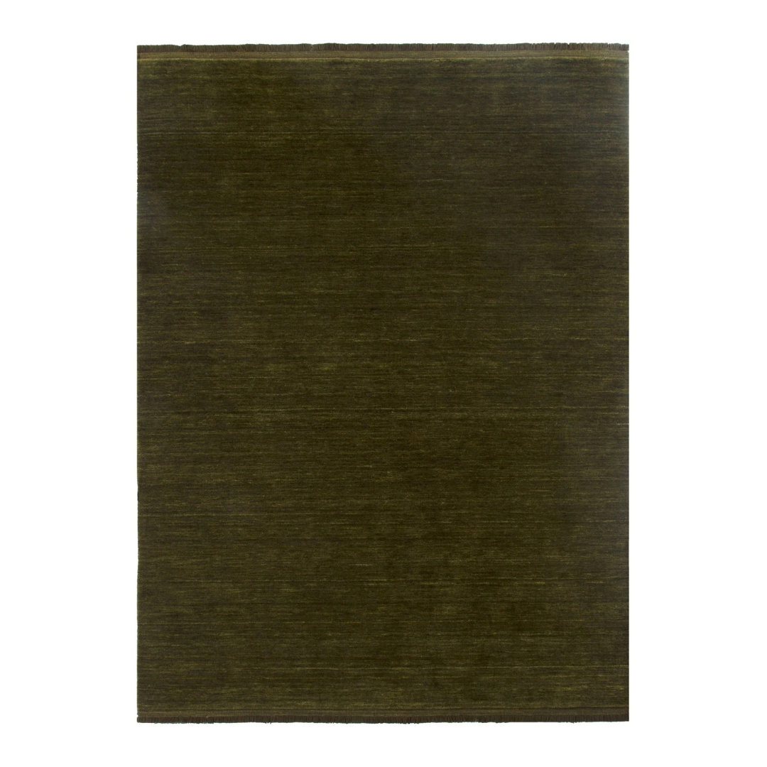 Charleston Hand-Knotted Wool Rug Green