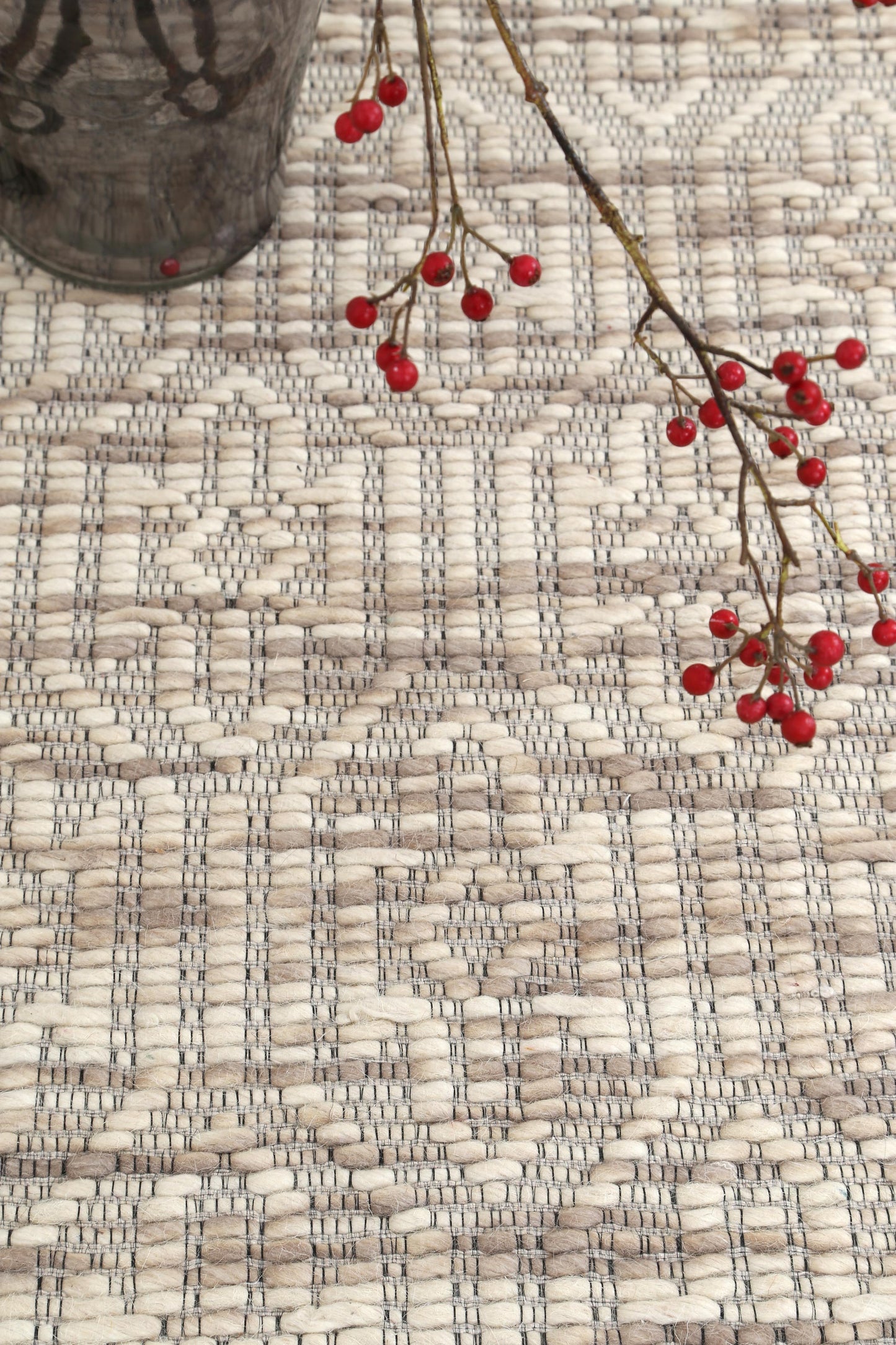 Copacabana | Geometric Wool-Blend Rug - Beige