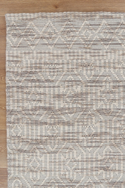 Copacabana | Geometric Wool-Blend Rug - Beige