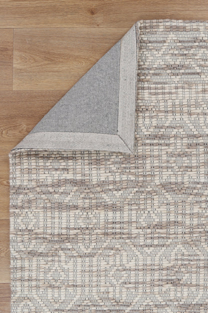 Copacabana | Geometric Wool-Blend Rug - Beige