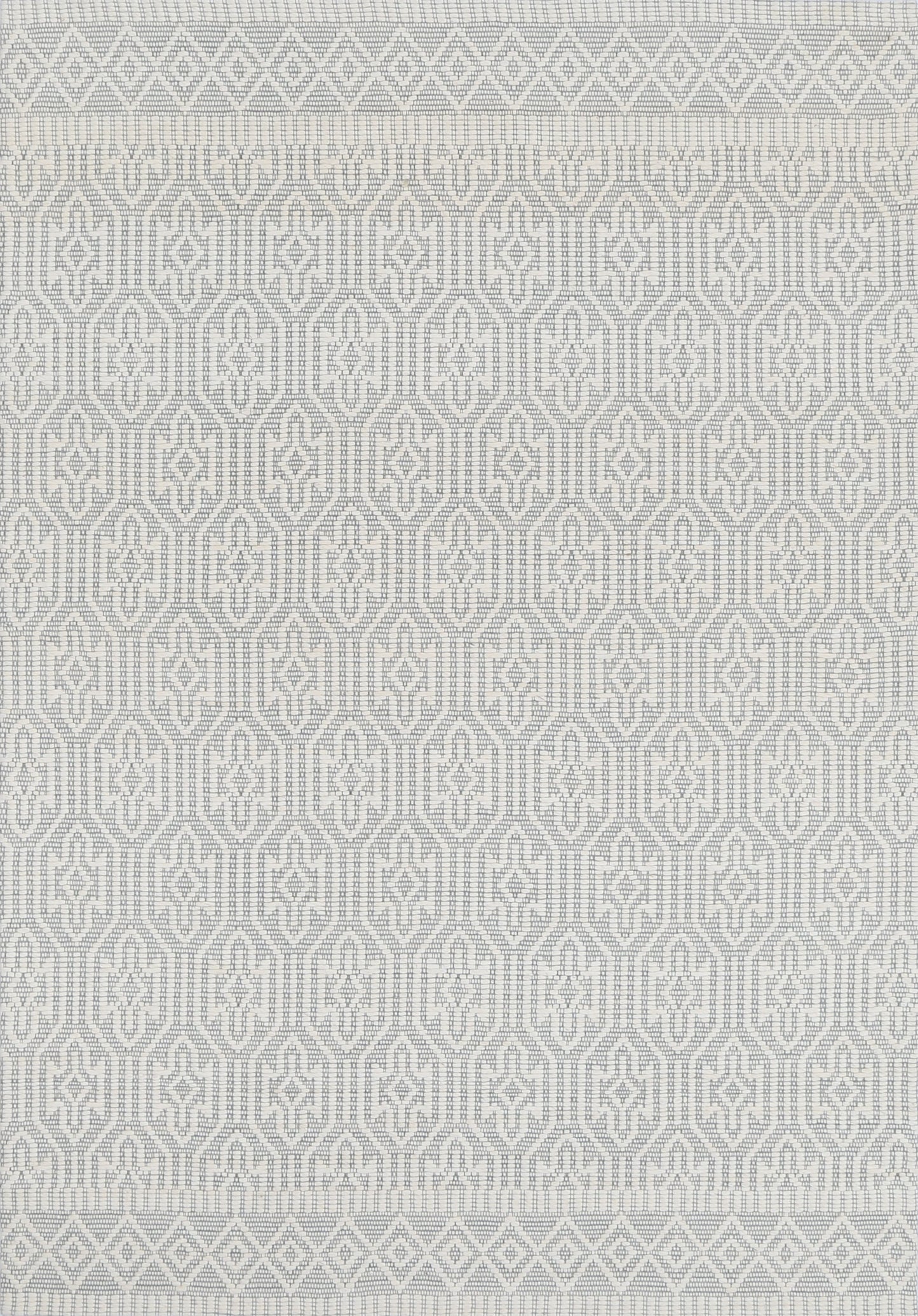 Copacabana | Geometric Wool-Blend Rug - Light Grey