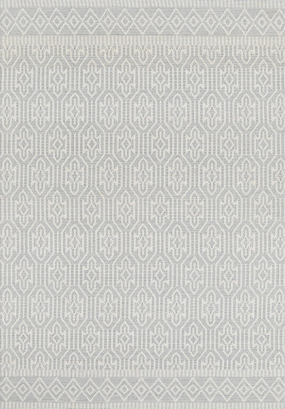 Copacabana | Geometric Wool-Blend Rug - Light Grey