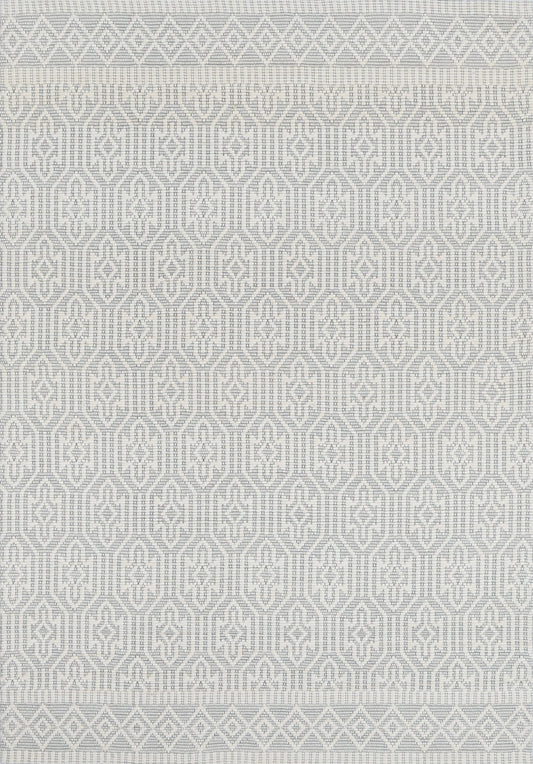 Copacabana | Geometric Wool-Blend Rug - Light Grey