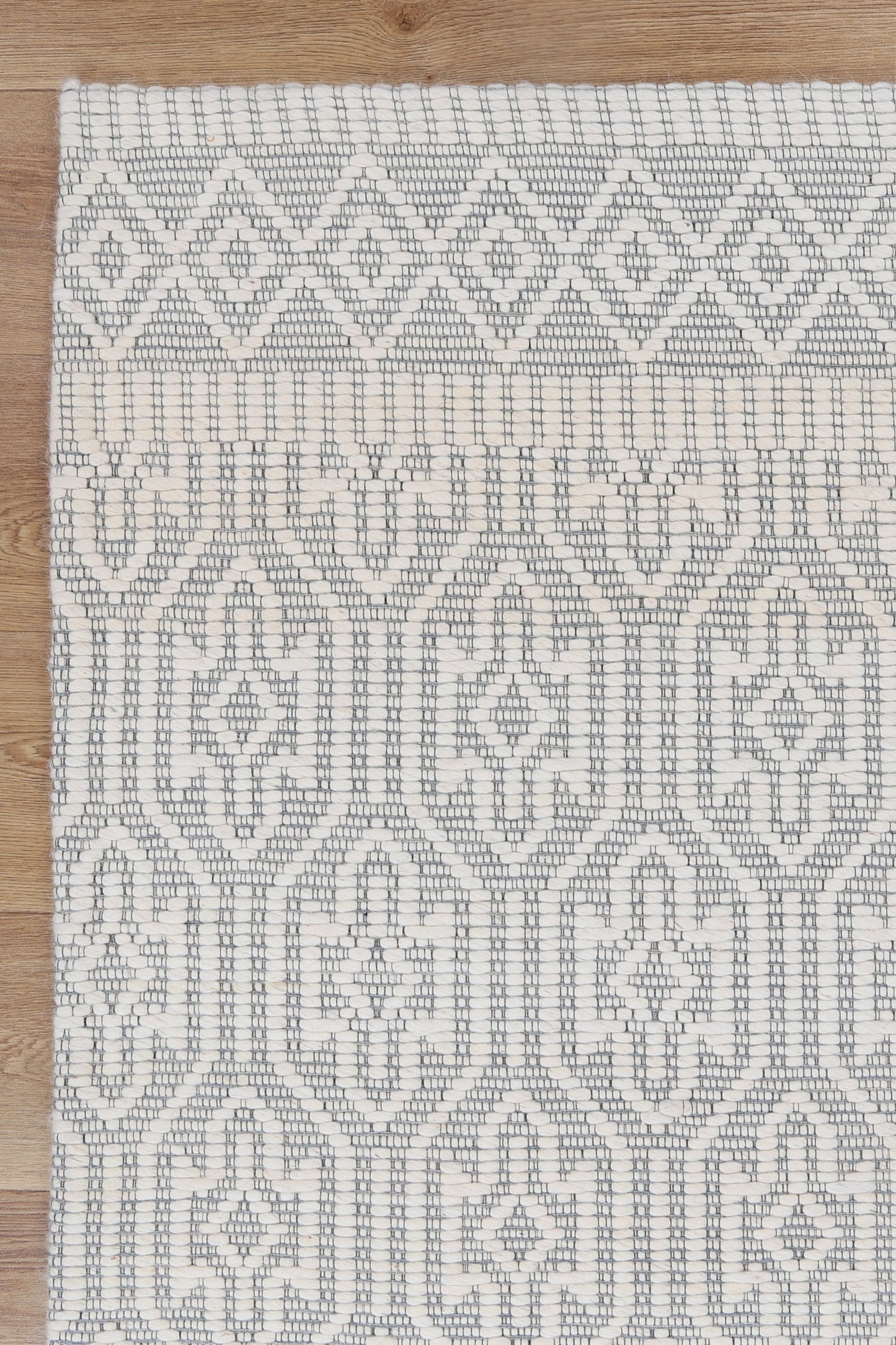 Copacabana | Geometric Wool-Blend Rug - Light Grey