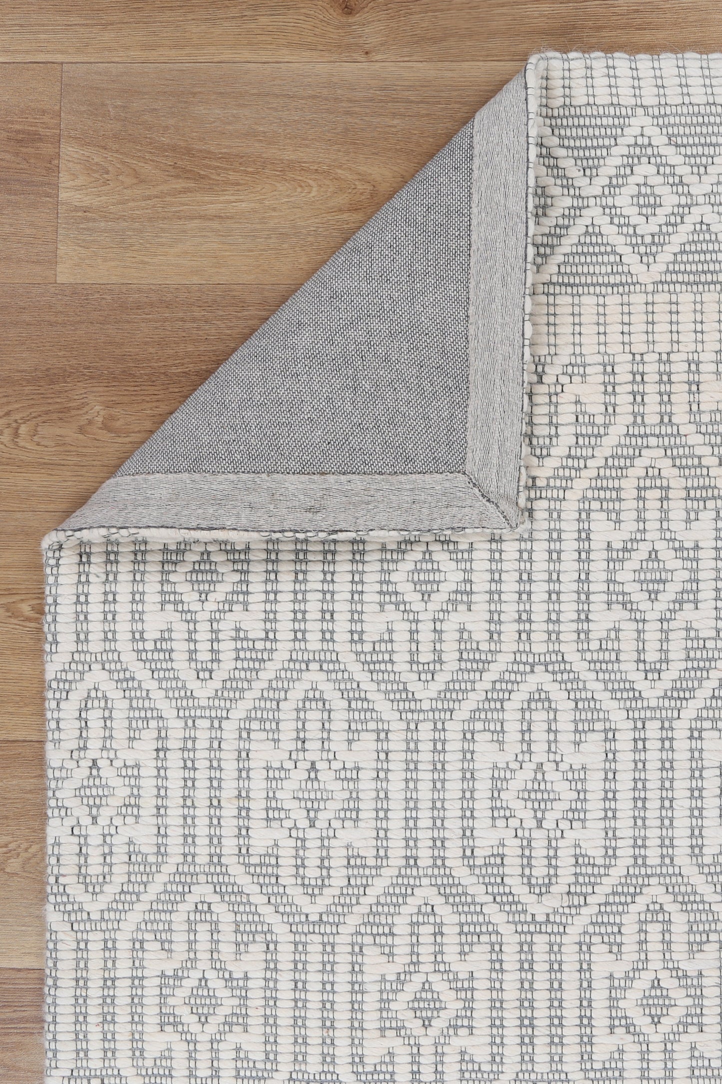 Copacabana | Geometric Wool-Blend Rug - Light Grey