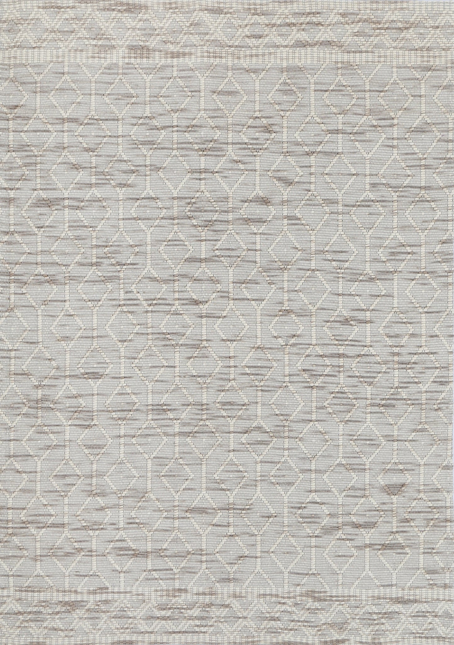 Copacabana | Lattice Wool-Blend Rug - Beige