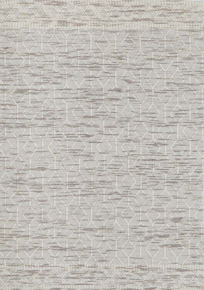 Copacabana | Lattice Wool-Blend Rug - Beige