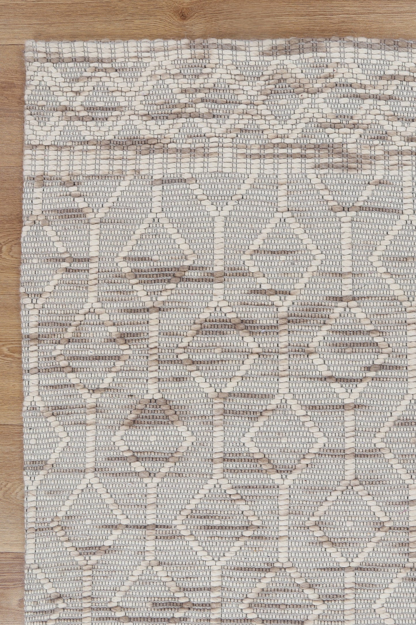 Copacabana | Lattice Wool-Blend Rug - Beige