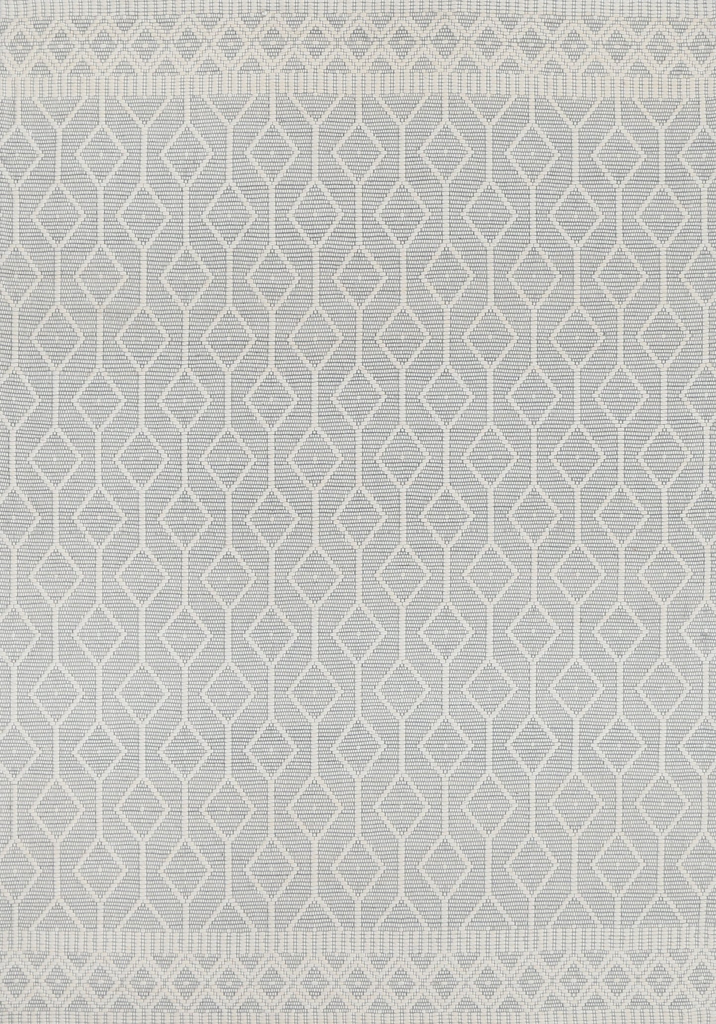 Copacabana | Lattice Wool Rug - Light Grey