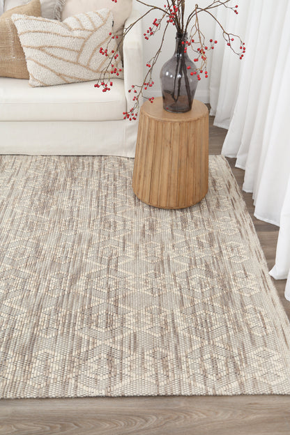 Copacabana | Diamond Wool-Blend Rug - Beige