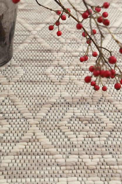 Copacabana | Diamond Wool-Blend Rug - Beige