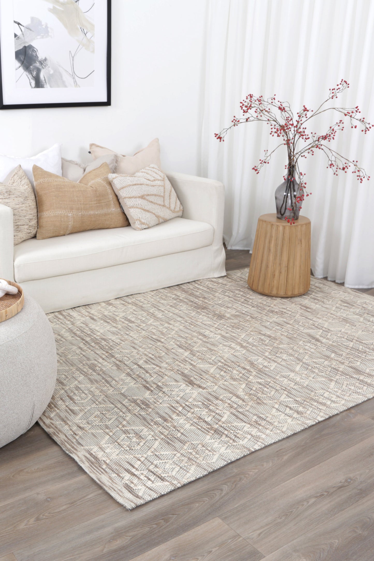 Copacabana | Diamond Wool-Blend Rug - Beige