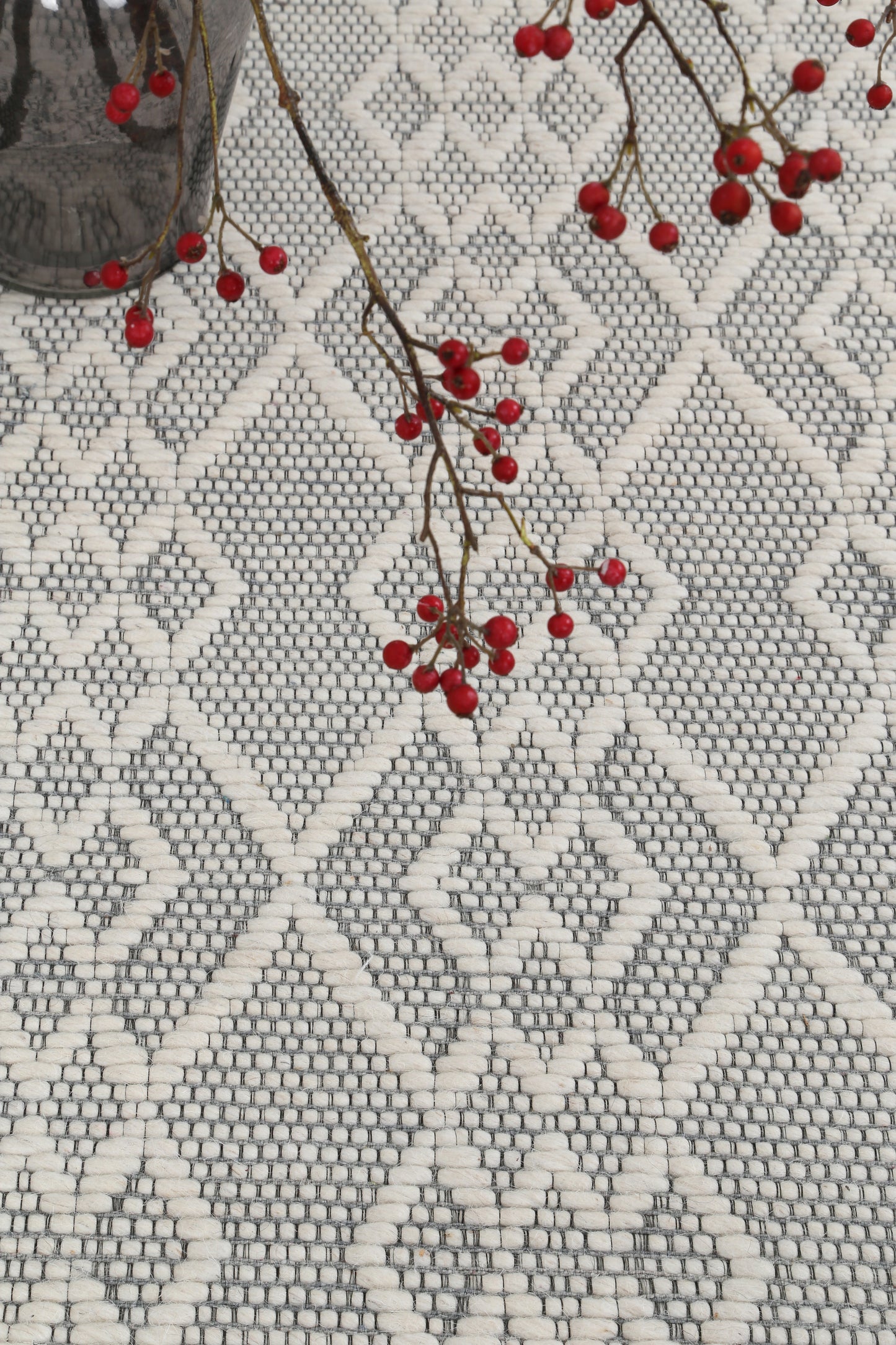 Copacabana | Diamond Wool-Blend Rug - Grey