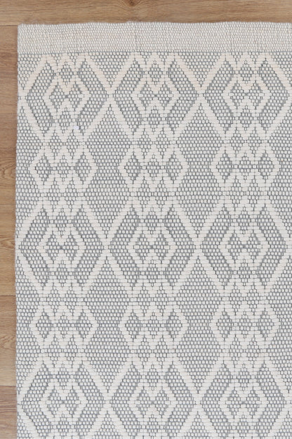 Copacabana | Diamond Wool-Blend Rug - Grey