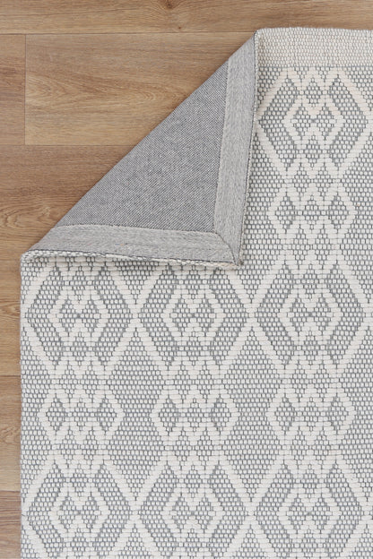 Copacabana | Diamond Wool-Blend Rug - Grey