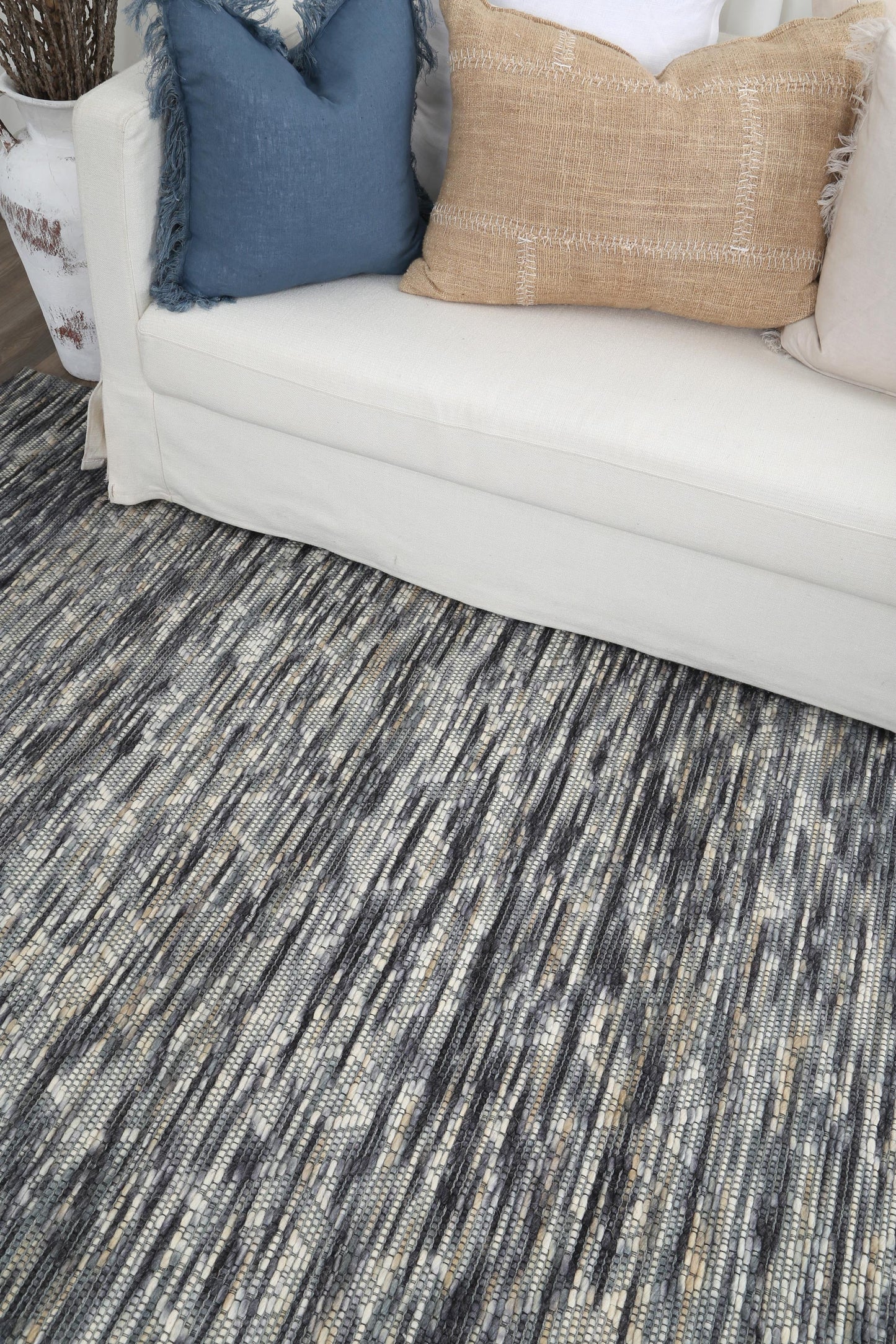 Copacabana | Diamond Wool-Blend Rug - Stone