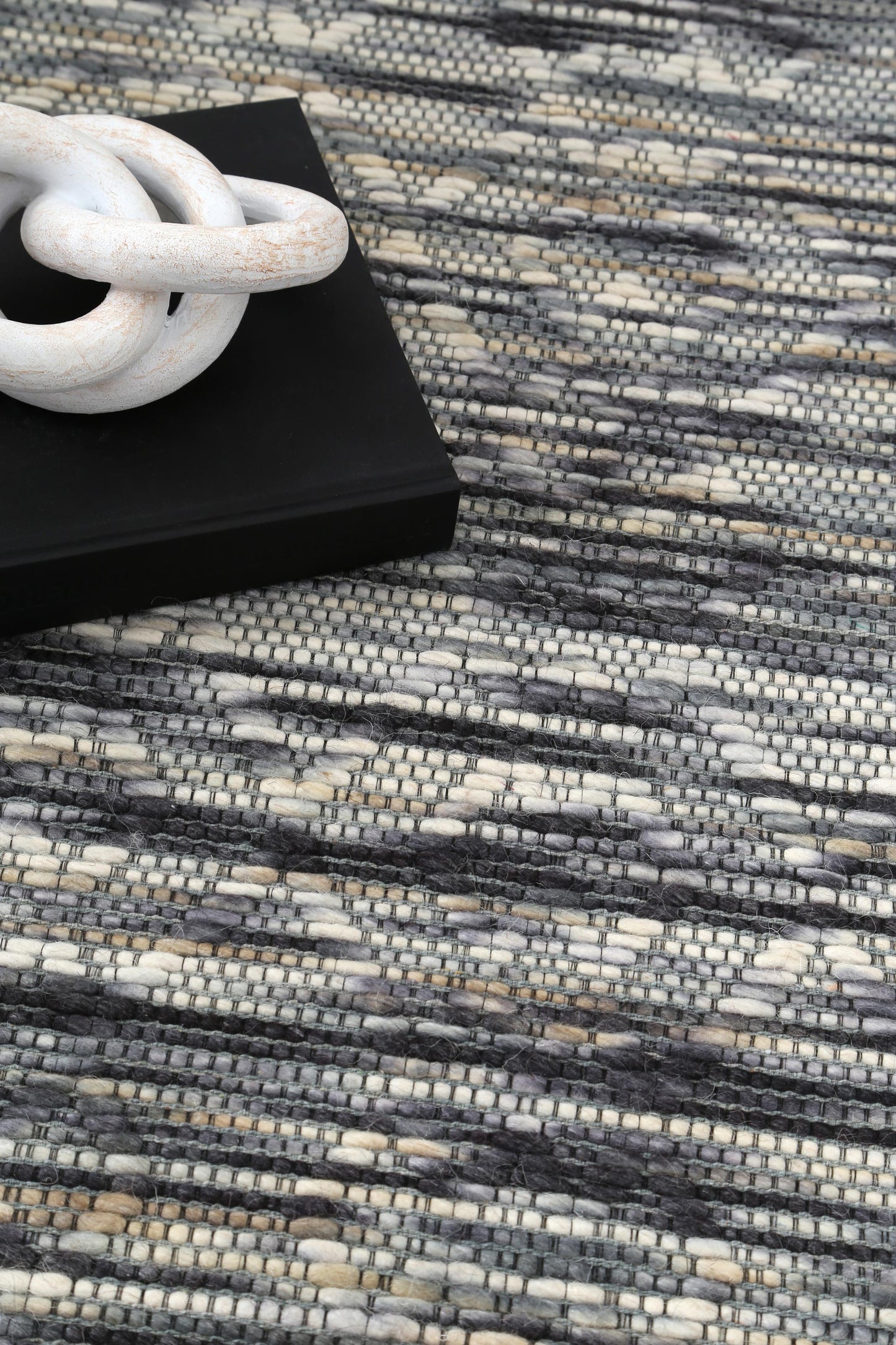 Copacabana | Diamond Wool-Blend Rug - Stone