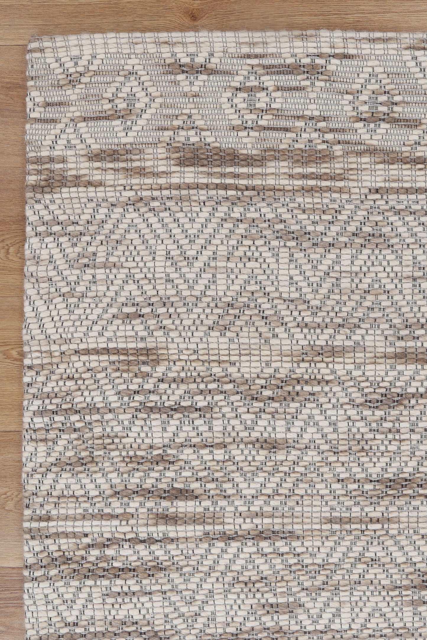 Copacabana | Chevron Wool-Blend Rug - Beige