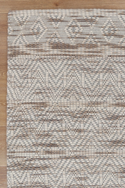 Copacabana | Chevron Wool-Blend Rug - Beige