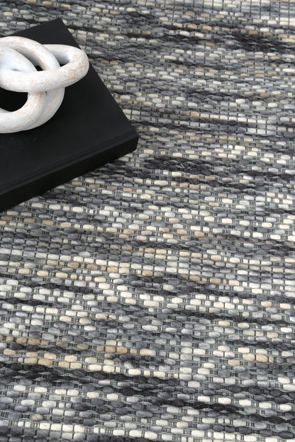 Copacabana | Chevron Wool-Blend Rug - Stone