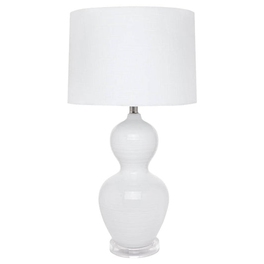 Bristol | Ceramic Table Lamp White - Mirra Interiors