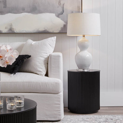 Bristol | Ceramic Table Lamp White - Mirra Interiors
