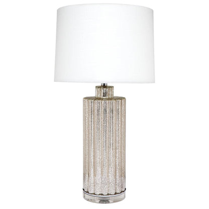 Aurora | Ribbed Table Lamp Silver - Mirra Interiors