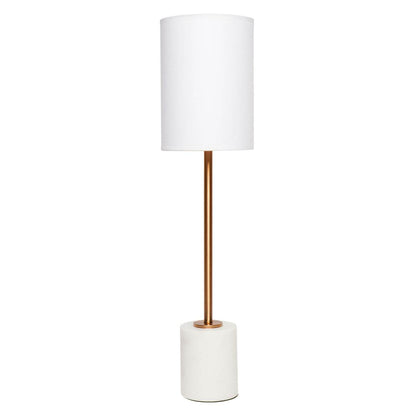 Nora | White Marble & Brass Table Lamp - Mirra Interiors