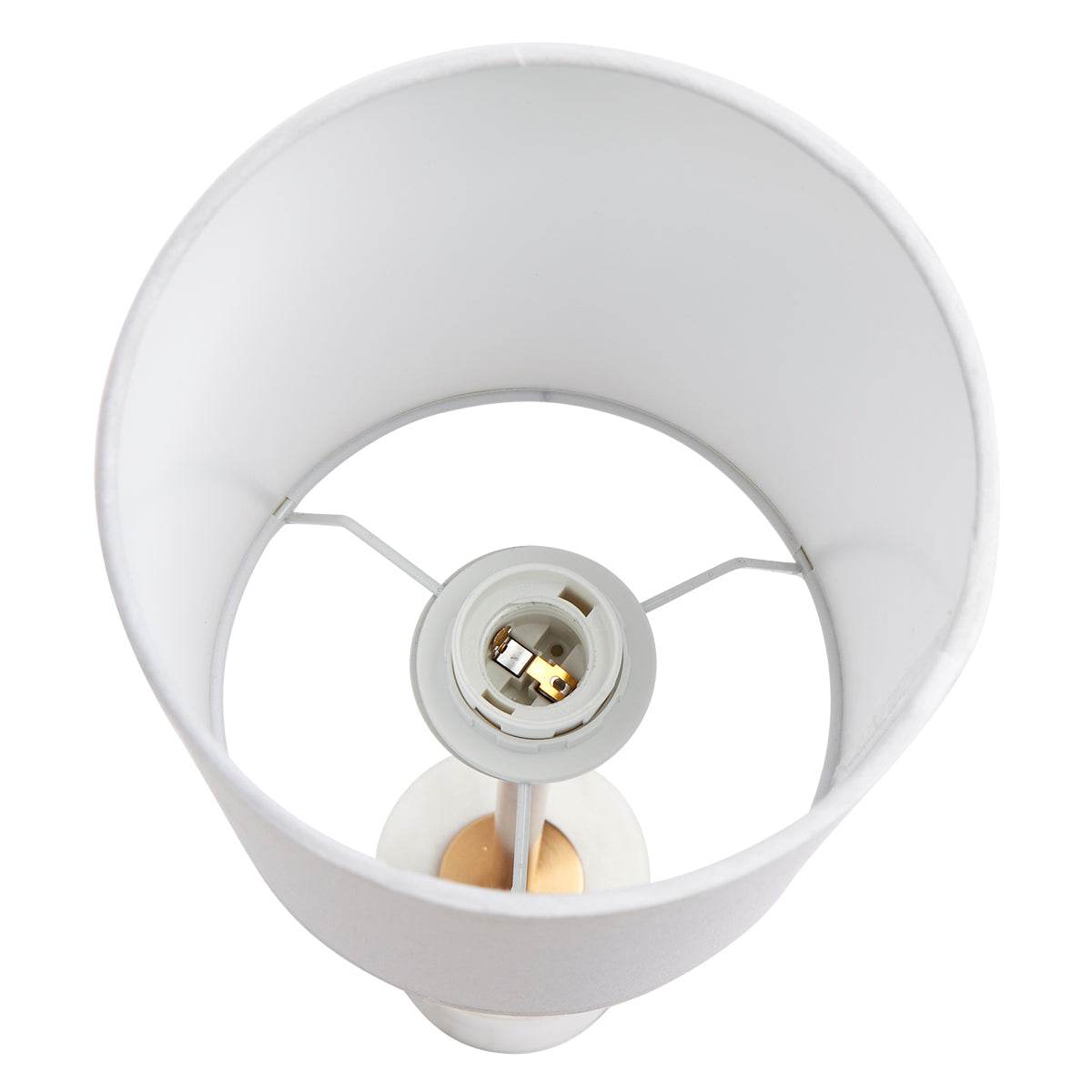 Nora | White Marble & Brass Table Lamp - Mirra Interiors