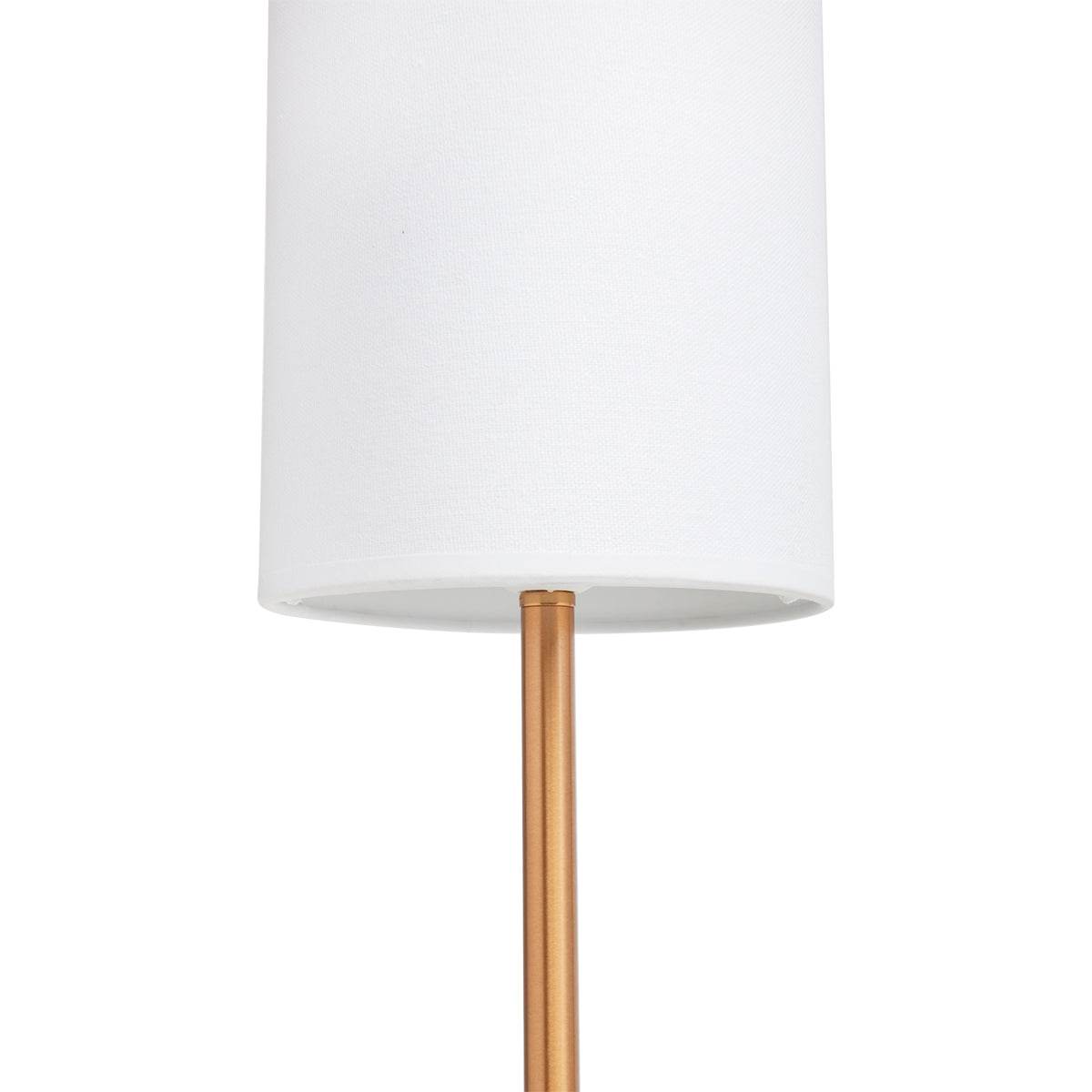 Nora | White Marble & Brass Table Lamp - Mirra Interiors